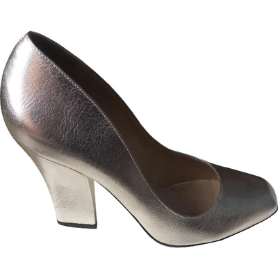 Pre-owned Charlotte Olympia Leather Heels In Silver