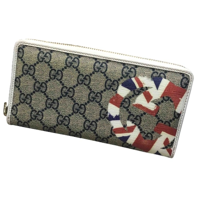 Pre-owned Gucci Cloth Wallet In White