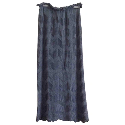 Pre-owned Giorgio Armani Maxi Skirt In Anthracite