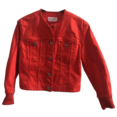 Pre-owned Sonia Rykiel Biker Jacket In Red