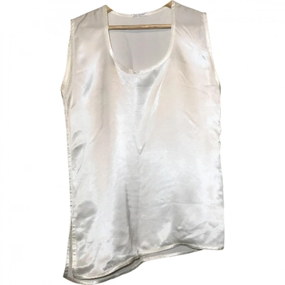 Pre-owned Versace Ecru Viscose Top