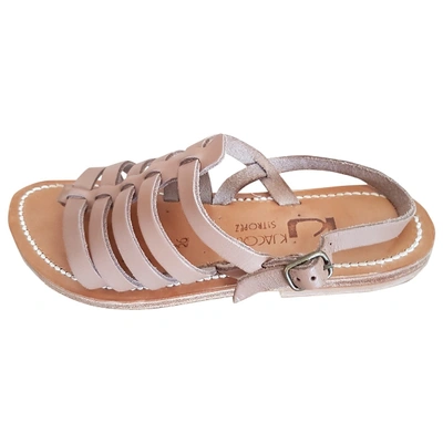 Pre-owned Kjacques Homere Leather Sandals