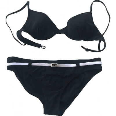 Pre-owned Fendi Two-piece Swimsuit In Black