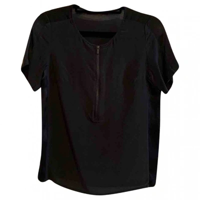 Pre-owned Comptoir Des Cotonniers Silk T-shirt In Black