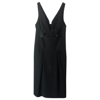 Pre-owned Dsquared2 Silk Mid-length Dress In Black