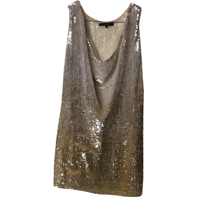 Pre-owned Elisabetta Franchi Mini Dress In Gold