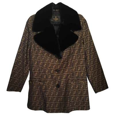 Pre-owned Fendi Coat In Brown