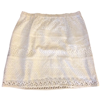 Pre-owned Comptoir Des Cotonniers Mid-length Skirt In White