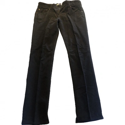 Pre-owned Chloé Straight Pants In Blue