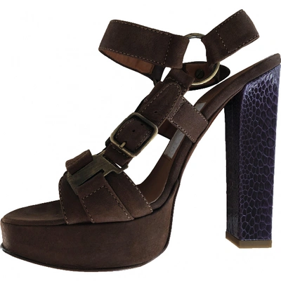 Pre-owned Lanvin Sandals In Brown
