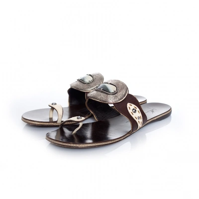 Pre-owned Giuseppe Zanotti Leather Sandal In Brown