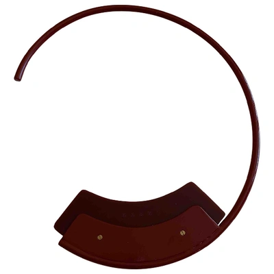 Pre-owned Marni Necklace In Burgundy