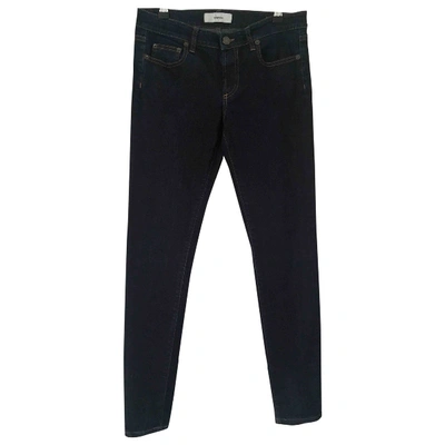 Pre-owned Mauro Grifoni Straight Pants In Navy