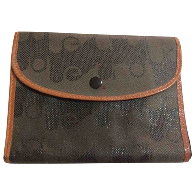 Pre-owned Valextra Cloth Wallet In Green