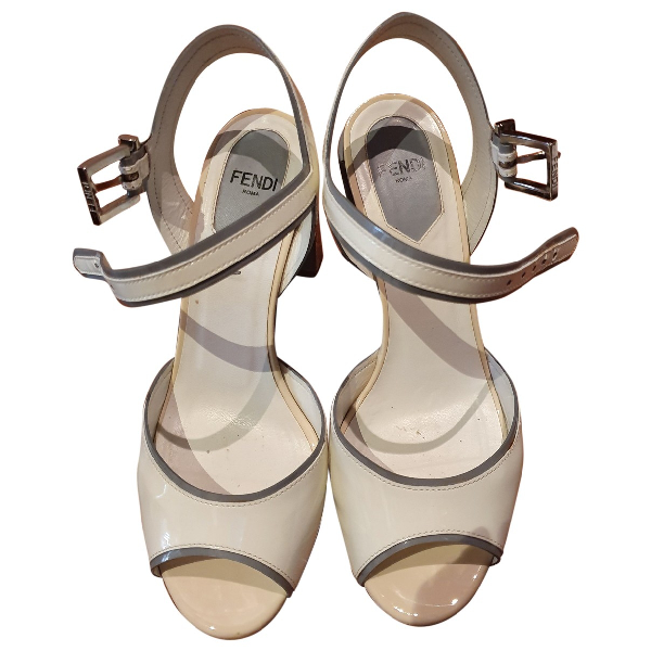 white fendi sandals