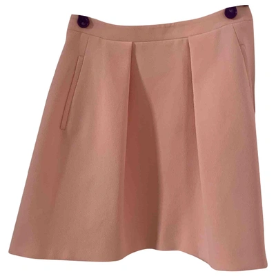 Pre-owned Claudie Pierlot Mini Skirt In Pink