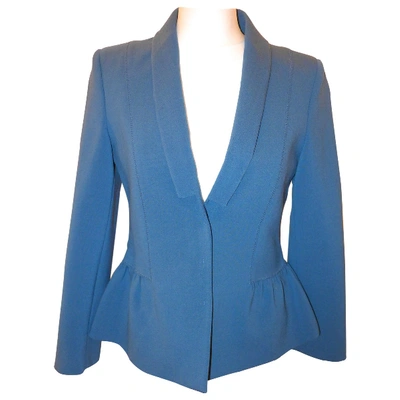 Pre-owned Alberta Ferretti Wool Suit Jacket In Blue