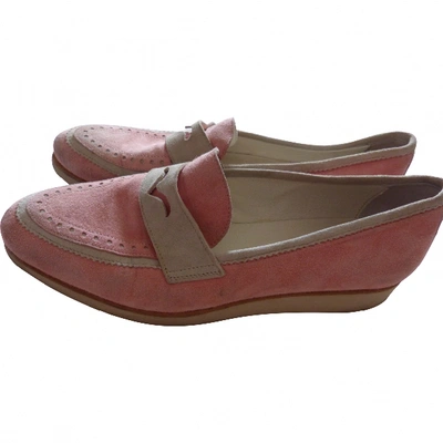 Pre-owned Carel Leather Flats In Pink