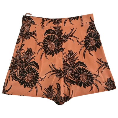 Pre-owned Prada Silk Mini Short In Orange