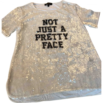 Pre-owned Juicy Couture Glitter T-shirt In White