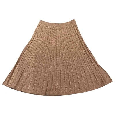 Pre-owned M Missoni Mid-length Skirt In Beige