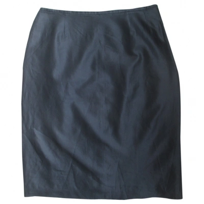 Pre-owned Max Mara Silk Mid-length Skirt In Black