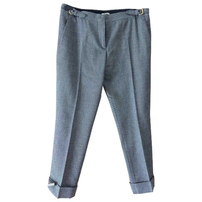 Pre-owned Miu Miu Wool Straight Trousers In Other