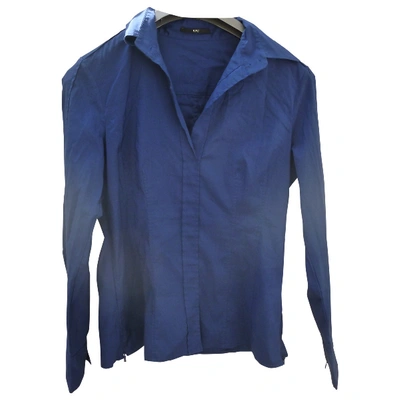 Pre-owned Hugo Boss Blue Cotton Top