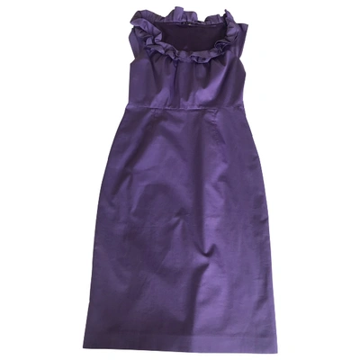 Pre-owned Elie Tahari Mid-length Dress In Purple