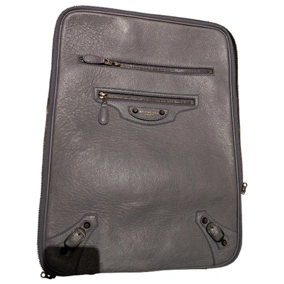 Pre-owned Balenciaga Grey Leather Travel Bag