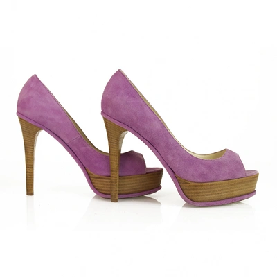 Pre-owned Brian Atwood Heels In Purple