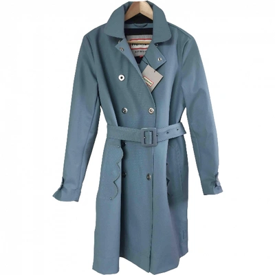 Pre-owned Hunter Trench Coat In Blue