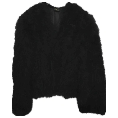 Pre-owned Topshop Tophop  Black Faux Fur Jacket
