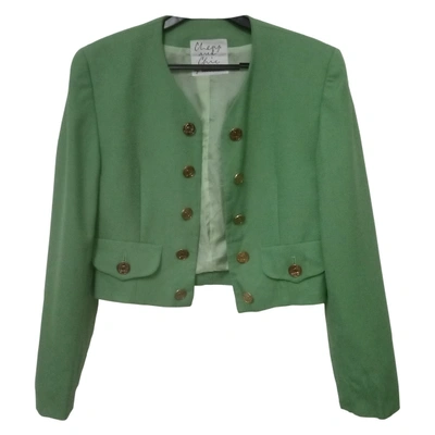 Pre-owned Moschino Cheap And Chic Wool Cape In Green
