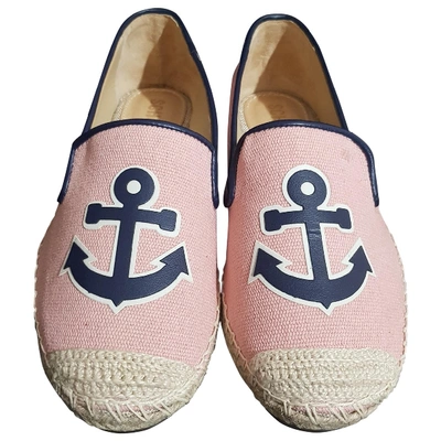 Pre-owned Schutz Cloth Espadrilles In Pink
