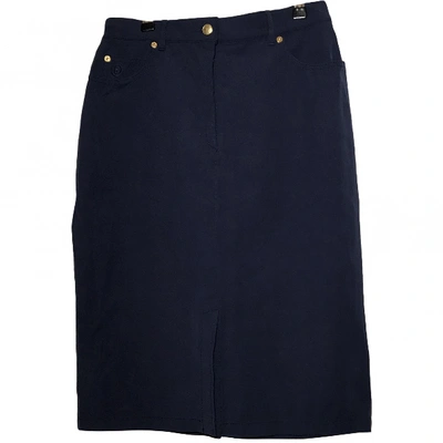 Pre-owned Bogner Mid-length Skirt In Navy