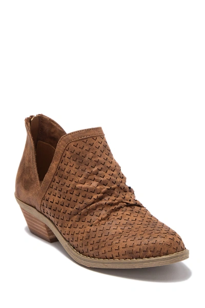 Dolce Vita Perforated Cut Out Ankle Bootie In Tan