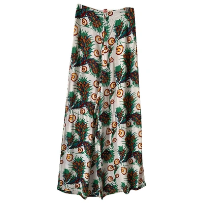 Pre-owned Maje Large Trousers In Green