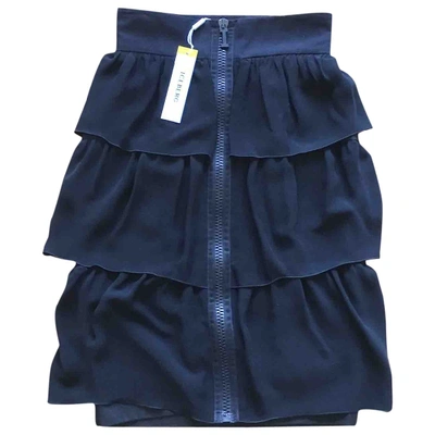 Pre-owned Iceberg Silk Mid-length Skirt In Black