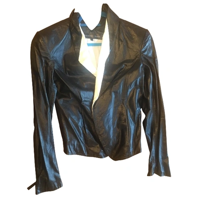 Pre-owned Theyskens' Theory Leather Jacket In Black