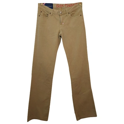 Pre-owned Fiorucci Straight Jeans In Camel