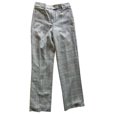 Pre-owned Jcrew Wool Straight Pants In Multicolour