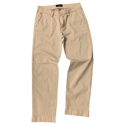 Pre-owned Fay Straight Pants In Beige