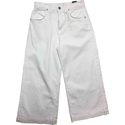 Pre-owned 7 For All Mankind Short Jeans In White