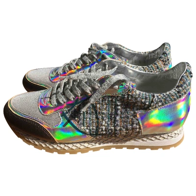 Pre-owned Philippe Model Leather Trainers In Metallic