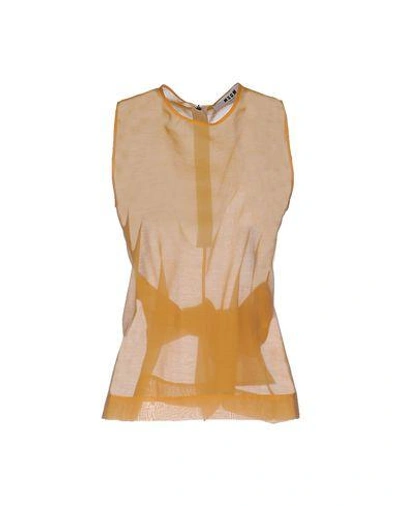 Msgm Tops In Apricot