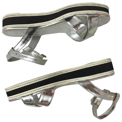 Pre-owned Le Silla Leather Sandals In Silver