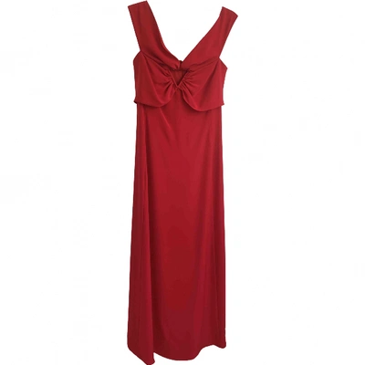 Pre-owned Armani Collezioni Maxi Dress In Red
