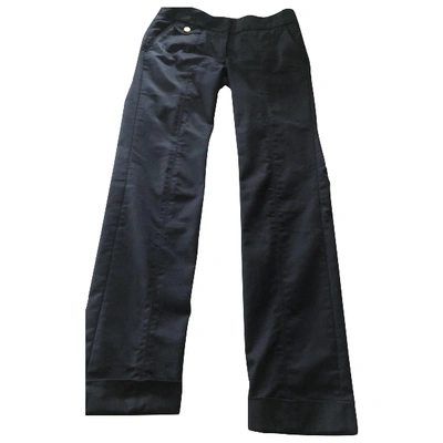 Pre-owned Moncler Straight Trousers In Blue