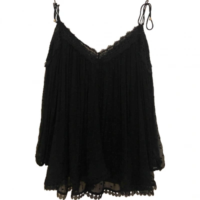 Pre-owned Zimmermann Black Lace Top